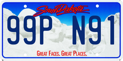 SD license plate 99PN91