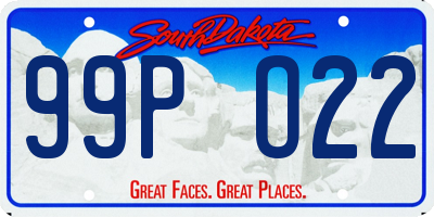 SD license plate 99PO22