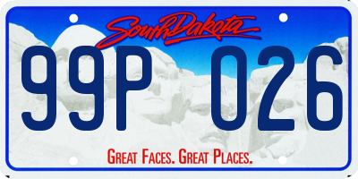 SD license plate 99PO26
