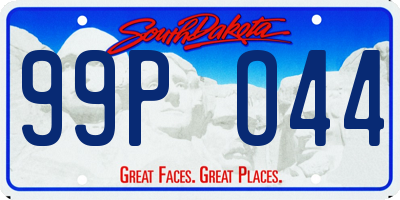 SD license plate 99PO44