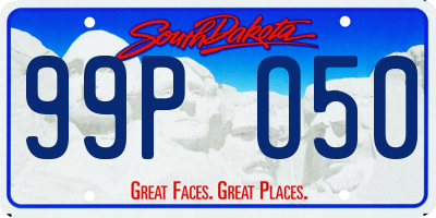 SD license plate 99PO50
