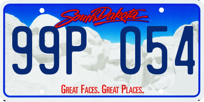 SD license plate 99PO54