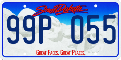 SD license plate 99PO55