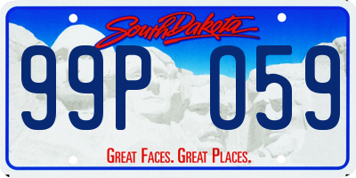 SD license plate 99PO59