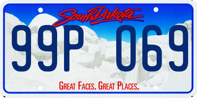SD license plate 99PO69