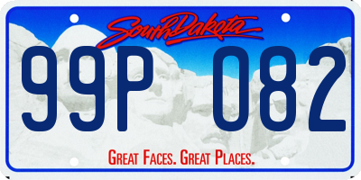 SD license plate 99PO82
