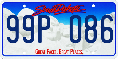SD license plate 99PO86