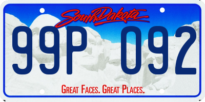 SD license plate 99PO92