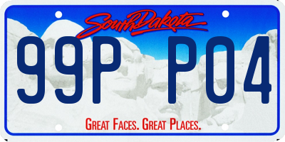 SD license plate 99PP04