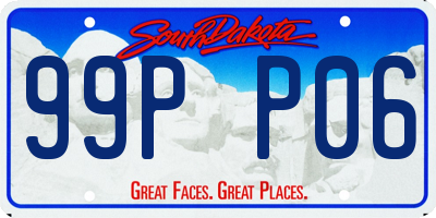 SD license plate 99PP06