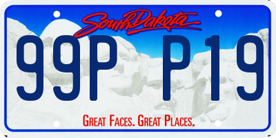 SD license plate 99PP19
