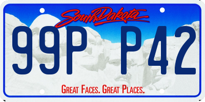 SD license plate 99PP42