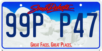 SD license plate 99PP47