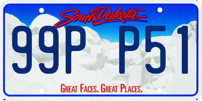 SD license plate 99PP51