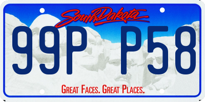 SD license plate 99PP58