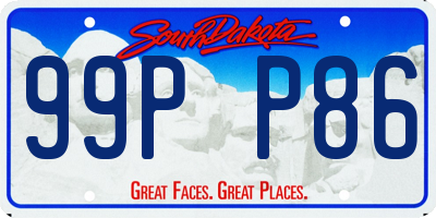 SD license plate 99PP86