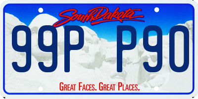 SD license plate 99PP90