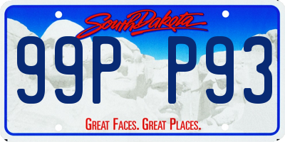 SD license plate 99PP93