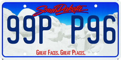 SD license plate 99PP96