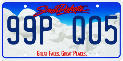 SD license plate 99PQ05