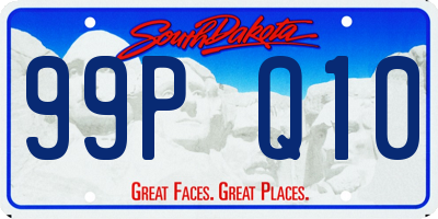 SD license plate 99PQ10