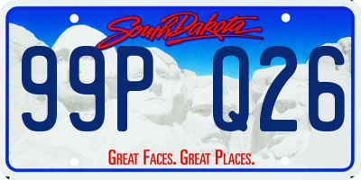 SD license plate 99PQ26