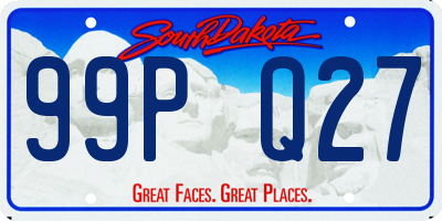 SD license plate 99PQ27