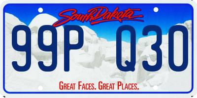 SD license plate 99PQ30