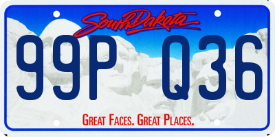 SD license plate 99PQ36