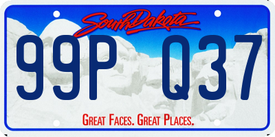 SD license plate 99PQ37