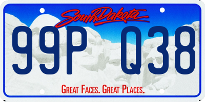 SD license plate 99PQ38