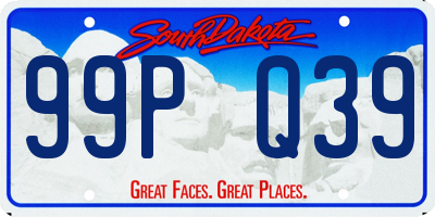 SD license plate 99PQ39