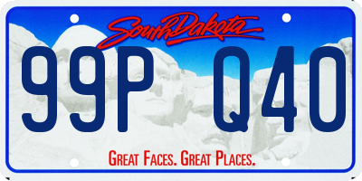 SD license plate 99PQ40
