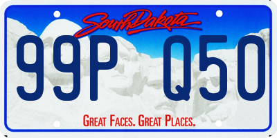 SD license plate 99PQ50
