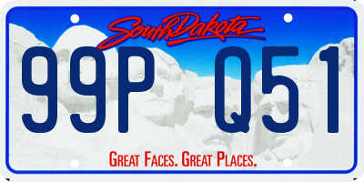 SD license plate 99PQ51
