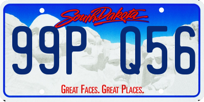 SD license plate 99PQ56