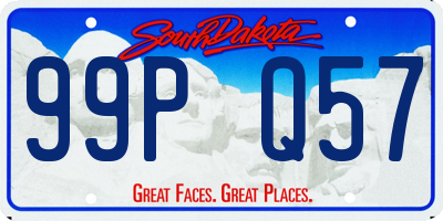 SD license plate 99PQ57