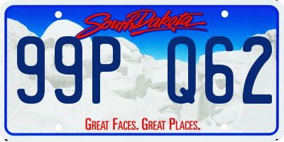 SD license plate 99PQ62
