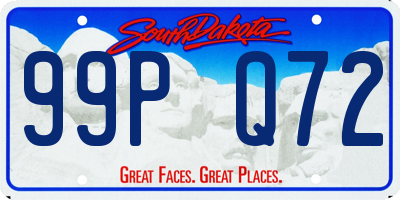 SD license plate 99PQ72