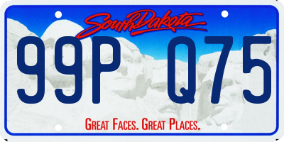 SD license plate 99PQ75