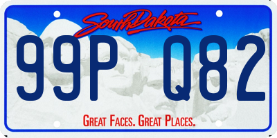 SD license plate 99PQ82