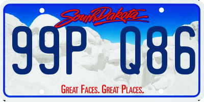 SD license plate 99PQ86