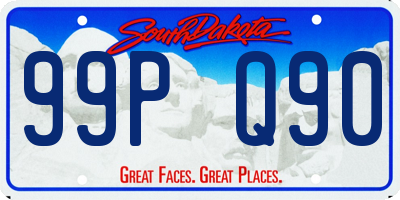 SD license plate 99PQ90