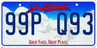 SD license plate 99PQ93