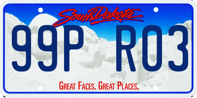 SD license plate 99PR03