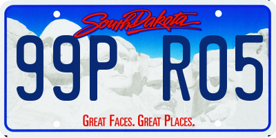 SD license plate 99PR05