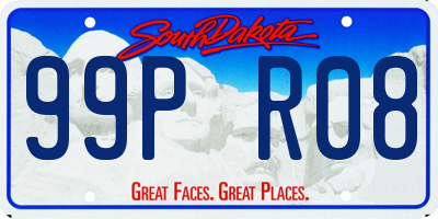 SD license plate 99PR08