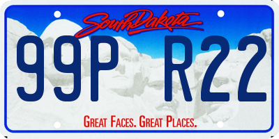 SD license plate 99PR22