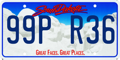 SD license plate 99PR36