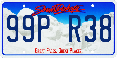 SD license plate 99PR38